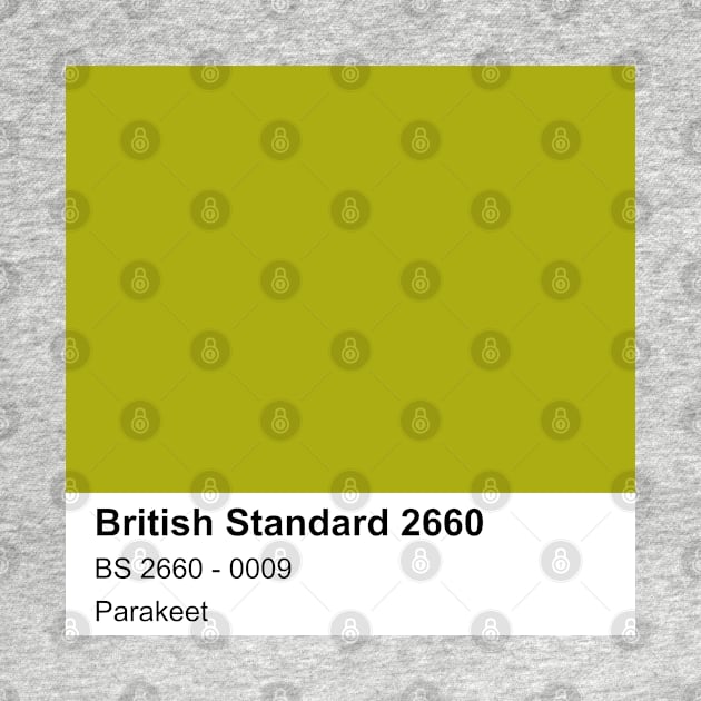 Parakeet Green British Standard 0009 Colour Swatch by mwcannon